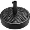 imageBest Choice Products Fillable Umbrella Base Stand Fluted Design Plastic Patio Umbrella Base Stand Pole Holder for Outdoor Lawn w 55lbs Weight Capacity Adjustment KnobBlack  Faux Wicker