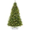 imageBest Choice Products PreLit Cedar Cypress Christmas Tree wTwinkling Lights 6ft Lighted Artificial Holiday Dcor White ampamp Multicolored LEDs9ft