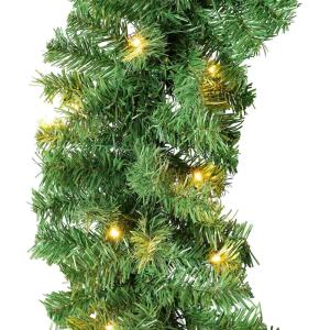 imageBest Choice Products 9ft PreLit Christmas Garland Holiday Dcor for Stairs Mantel wPine Cones 2in1 White ampamp Multi LED Lights  SemiFlockedGreen  Battery