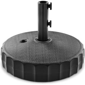 imageBest Choice Products Fillable Umbrella Base Stand Fluted Design Plastic Patio Umbrella Base Stand Pole Holder for Outdoor Lawn w 55lbs Weight Capacity Adjustment KnobBlack  Fluted