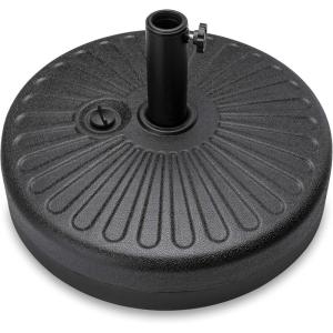 imageBest Choice Products Fillable Umbrella Base Stand Fluted Design Plastic Patio Umbrella Base Stand Pole Holder for Outdoor Lawn w 55lbs Weight Capacity Adjustment KnobBlack