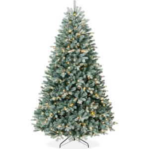 imageBest Choice Products PreLit Blue Spruce Christmas Tree 75Ft Realistic Colorado Artificial Lighted Holiday Dcor w700 Twinkling White ampamp Multi LEDs75ft