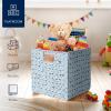 imageBest Choice Products 105x105in Pack of 5 Cube Storage Baskets Water Hyacinth Multipurpose Collapsible Organizers Handwoven Laundry Totes for Laundry Living Room Kids Room ampamp Nursery  SageBlue