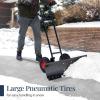 imageBest Choice Products 24in HeavyDuty Snow Pusher Hand Plow for Snow Removal Ergonomic Handle Easy Storage  BlackBlack