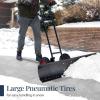 imageBest Choice Products 24in HeavyDuty Snow Pusher Hand Plow for Snow Removal Ergonomic Handle Easy Storage  BlackBlack