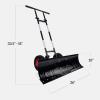 imageBest Choice Products 24in HeavyDuty Snow Pusher Hand Plow for Snow Removal Ergonomic Handle Easy Storage  BlackBlack