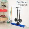 imageBest Choice Products 24in HeavyDuty Snow Pusher Hand Plow for Snow Removal Ergonomic Handle Easy Storage  BlackBlue