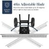 imageBest Choice Products 24in HeavyDuty Snow Pusher Hand Plow for Snow Removal Ergonomic Handle Easy Storage  BlackSilver