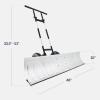 imageBest Choice Products 24in HeavyDuty Snow Pusher Hand Plow for Snow Removal Ergonomic Handle Easy Storage  BlackSilver