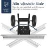 imageBest Choice Products 24in HeavyDuty Snow Pusher Hand Plow for Snow Removal Ergonomic Handle Easy Storage  BlackSilver