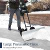 imageBest Choice Products 24in HeavyDuty Snow Pusher Hand Plow for Snow Removal Ergonomic Handle Easy Storage  BlackSilver