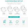 imageBest Choice Products 5Piece Modular Patio Wicker Daybed Sectional Conversation Lounger Set w 2in1 Setup Adjustable Seats Clips Retractable Canopy Cover WeatherResistant Cushions  BeigeBeige