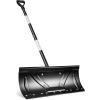 imageBest Choice Products 24in HeavyDuty Snow Pusher Hand Plow for Snow Removal Ergonomic Handle Easy Storage  BlackBlack