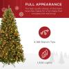 imageBest Choice Products PreLit Christmas Tree 6Ft Frosted PreDecorated Spruce Artificial Holiday Decoration w 250 Twinkling LEDs Pinecones Berries Metal BaseGreen Spruce
