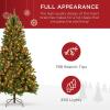 imageBest Choice Products PreLit Christmas Tree 6Ft Frosted PreDecorated Spruce Artificial Holiday Decoration w 250 Twinkling LEDs Pinecones Berries Metal BaseGreen Spruce