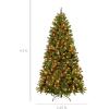 imageBest Choice Products PreLit Christmas Tree 6Ft Frosted PreDecorated Spruce Artificial Holiday Decoration w 250 Twinkling LEDs Pinecones Berries Metal BaseGreen Spruce