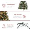 imageBest Choice Products PreLit Christmas Tree 6Ft Frosted PreDecorated Spruce Artificial Holiday Decoration w 250 Twinkling LEDs Pinecones Berries Metal BaseFrosted Green Spruce