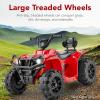 imageBest Choice Products 12V Kids RideOn Electric ATV 4Wheeler Quad Car Toy wBluetooth Audio 24mph Max Speed Treaded Tires LED Headlights Radio  BlueBlue