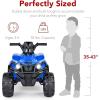 imageBest Choice Products 12V Kids RideOn Electric ATV 4Wheeler Quad Car Toy wBluetooth Audio 24mph Max Speed Treaded Tires LED Headlights Radio  BlueBlue