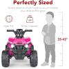 imageBest Choice Products 12V Kids RideOn Electric ATV 4Wheeler Quad Car Toy wBluetooth Audio 24mph Max Speed Treaded Tires LED Headlights Radio  BlueHot Pink