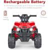 imageBest Choice Products 12V Kids RideOn Electric ATV 4Wheeler Quad Car Toy wBluetooth Audio 24mph Max Speed Treaded Tires LED Headlights Radio  BlueRed