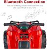 imageBest Choice Products 12V Kids RideOn Electric ATV 4Wheeler Quad Car Toy wBluetooth Audio 24mph Max Speed Treaded Tires LED Headlights Radio  BlueRed