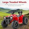 imageBest Choice Products 12V Kids RideOn Electric ATV 4Wheeler Quad Car Toy wBluetooth Audio 24mph Max Speed Treaded Tires LED Headlights Radio  BlueRed