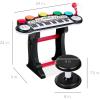imageBest Choice Products 37Key Kids Electronic Musical Instrument Piano Learning Toy Keyboard w Multiple Sounds Lights Microphone Stool  Light PinkBlack