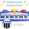 imageBest Choice Products 37Key Kids Electronic Musical Instrument Piano Learning Toy Keyboard w Multiple Sounds Lights Microphone Stool  Light PinkBlue