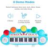imageBest Choice Products 37Key Kids Electronic Musical Instrument Piano Learning Toy Keyboard w Multiple Sounds Lights Microphone Stool  Light PinkMulticolor