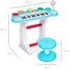 imageBest Choice Products 37Key Kids Electronic Musical Instrument Piano Learning Toy Keyboard w Multiple Sounds Lights Microphone Stool  Light PinkMulticolor