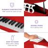 imageBest Choice Products Kids Classic Wooden 30Key Mini Grand Piano Musical Instrument Toy w Piano Lid Bench Foldable Music Rack Song Book Note Stickers Enamel Finish  BlackRed