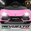 imageBest Choice Products Licensed Lamborghini Revuelto Kids 12V Electric Ride On Car Toy w 66lb Weight Capacity Parent Control Bluetooth  RedPink