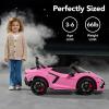 imageBest Choice Products Licensed Lamborghini Revuelto Kids 12V Electric Ride On Car Toy w 66lb Weight Capacity Parent Control Bluetooth  RedPink