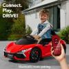 imageBest Choice Products Licensed Lamborghini Revuelto Kids 12V Electric Ride On Car Toy w 66lb Weight Capacity Parent Control Bluetooth  RedRed