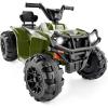 imageBest Choice Products 12V Kids RideOn Electric ATV 4Wheeler Quad Car Toy wBluetooth Audio 24mph Max Speed Treaded Tires LED Headlights Radio  BlueArmy Green