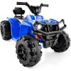 imageBest Choice Products 12V Kids RideOn Electric ATV 4Wheeler Quad Car Toy wBluetooth Audio 24mph Max Speed Treaded Tires LED Headlights Radio  BlueBlue