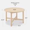 imageBest Choice Products 47In Round Solid Wood Dining Table Modern Farmhouse Dinner Table for 4 Space Saving Dinette for Home Apartment Dining Room Or Kitchen Easy Assembly  WalnutNatural