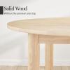 imageBest Choice Products 47In Round Solid Wood Dining Table Modern Farmhouse Dinner Table for 4 Space Saving Dinette for Home Apartment Dining Room Or Kitchen Easy Assembly  WalnutNatural