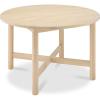 imageBest Choice Products 47In Round Solid Wood Dining Table Modern Farmhouse Dinner Table for 4 Space Saving Dinette for Home Apartment Dining Room Or Kitchen Easy Assembly  WalnutNatural