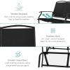 imageBest Choice Products 2Person Outdoor Patio Swing Glider Steel Bench Loveseat Rocker for Deck Porch wTextilene Fabric Steel Frame  BrownBlack