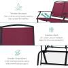 imageBest Choice Products 2Person Outdoor Patio Swing Glider Steel Bench Loveseat Rocker for Deck Porch wTextilene Fabric Steel Frame  BrownBurgundyBlack