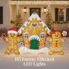 imageBest Choice Products 2D Gingerbread Family 4ft Christmas Yard Dcor Set 3Piece Light Up Outdoor Holiday Lawn Decoration wHouse Man 185 LED Lights