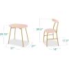 imageBest Choice Products 3Piece Oval Dining Table Set Modern Small Kitchen Dinette w 2 Chairs Metal Frame Curved Backrests  Sage GreenGoldPink  Gold