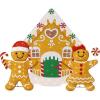 imageBest Choice Products 2D Gingerbread Family 4ft Christmas Yard Dcor Set 3Piece Light Up Outdoor Holiday Lawn Decoration wHouse Man 185 LED Lights
