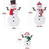 imageBest Choice Products 4ft 4Piece 2D Lighted Christmas Snowman Family Set Large Outdoor Yard Decor Holiday Decoration w 160 Twinkling LED Lights3Piece