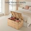 image:imageBest Choice Products 30 Storage Trunk wLid amp Handles Wicker Storage Toy Chest Rattan Storage Bench Wedding Trunk Assembled for Living Room Bedroom amp Kids Room  NaturalNatural