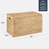 image:imageBest Choice Products 30 Storage Trunk wLid amp Handles Wicker Storage Toy Chest Rattan Storage Bench Wedding Trunk Assembled for Living Room Bedroom amp Kids Room  NaturalNatural