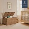 image:imageBest Choice Products 30 Storage Trunk wLid amp Handles Wicker Storage Toy Chest Rattan Storage Bench Wedding Trunk Assembled for Living Room Bedroom amp Kids Room  NaturalChestnut
