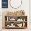 image:imageBest Choice Products 16x12 Scalloped Shelf Baskets Woven Storage Bins Pantry Organizer for Kitchen Living Room Bathroom Bedroom amp Laundry 2 Pack  Natural with White Trim